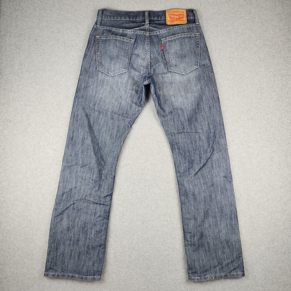 Levi's 514 Men's Jeans 30X30 Straight Fit Blue Sheen Denim CW4012 Blank Red Tab